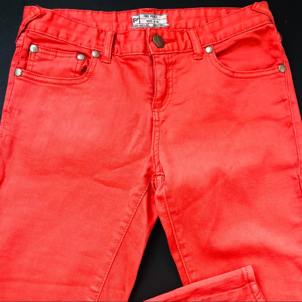 Free People Orange Jeans